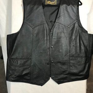 Reed leather vest 3x